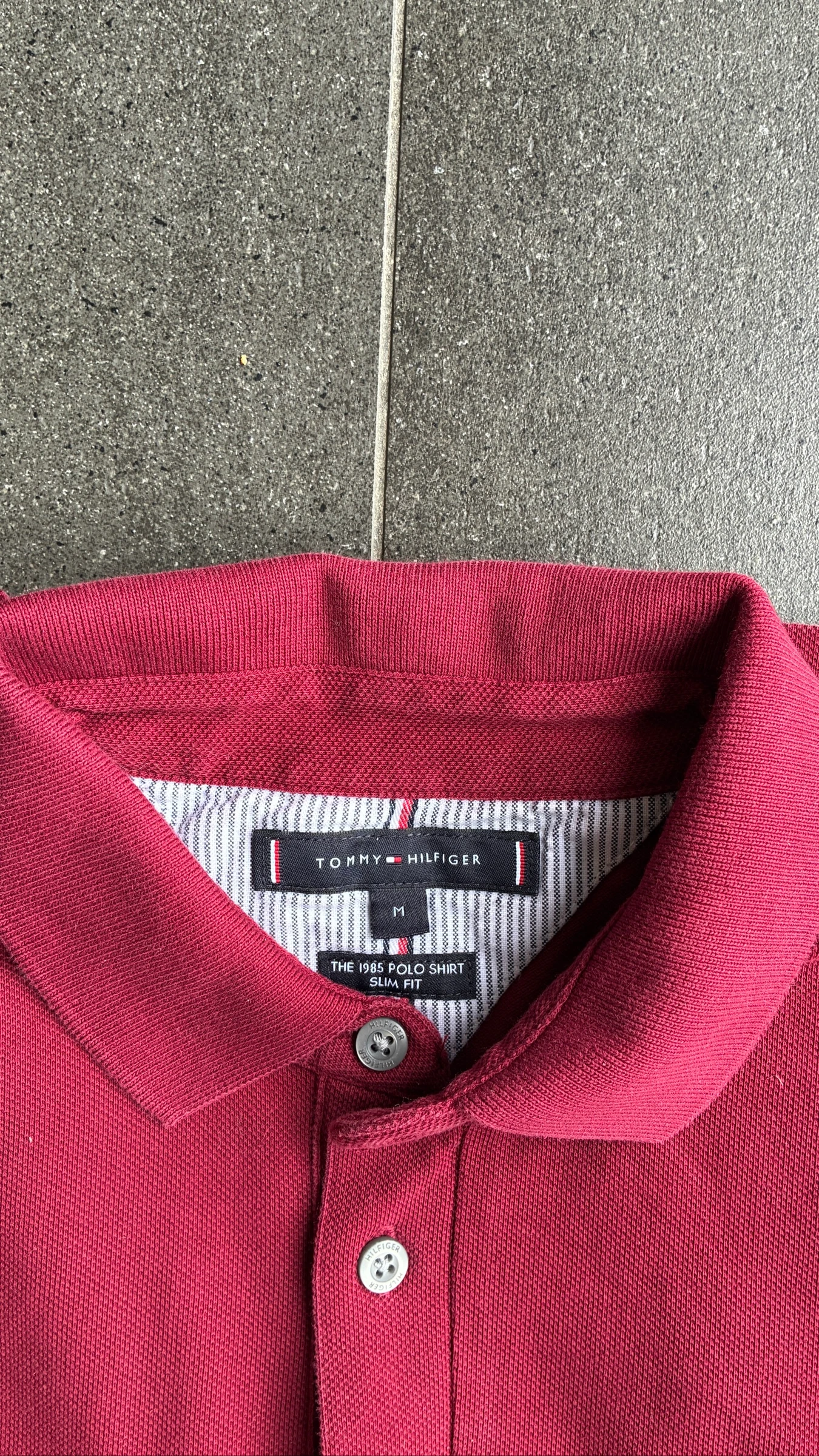 Red Tommy polo – Size M – photo 5
